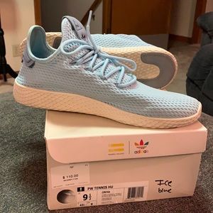 Adidas Pharrell Williams Tennis HU. Ice blue. Men’s size 9.5. Used.